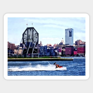 Jersey City NJ - Jet Skiing by Colgate Clock Sticker